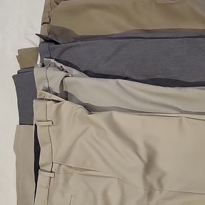 4 pairs of Haggar classic fit no iron khaki, all 34x34, perfect condition